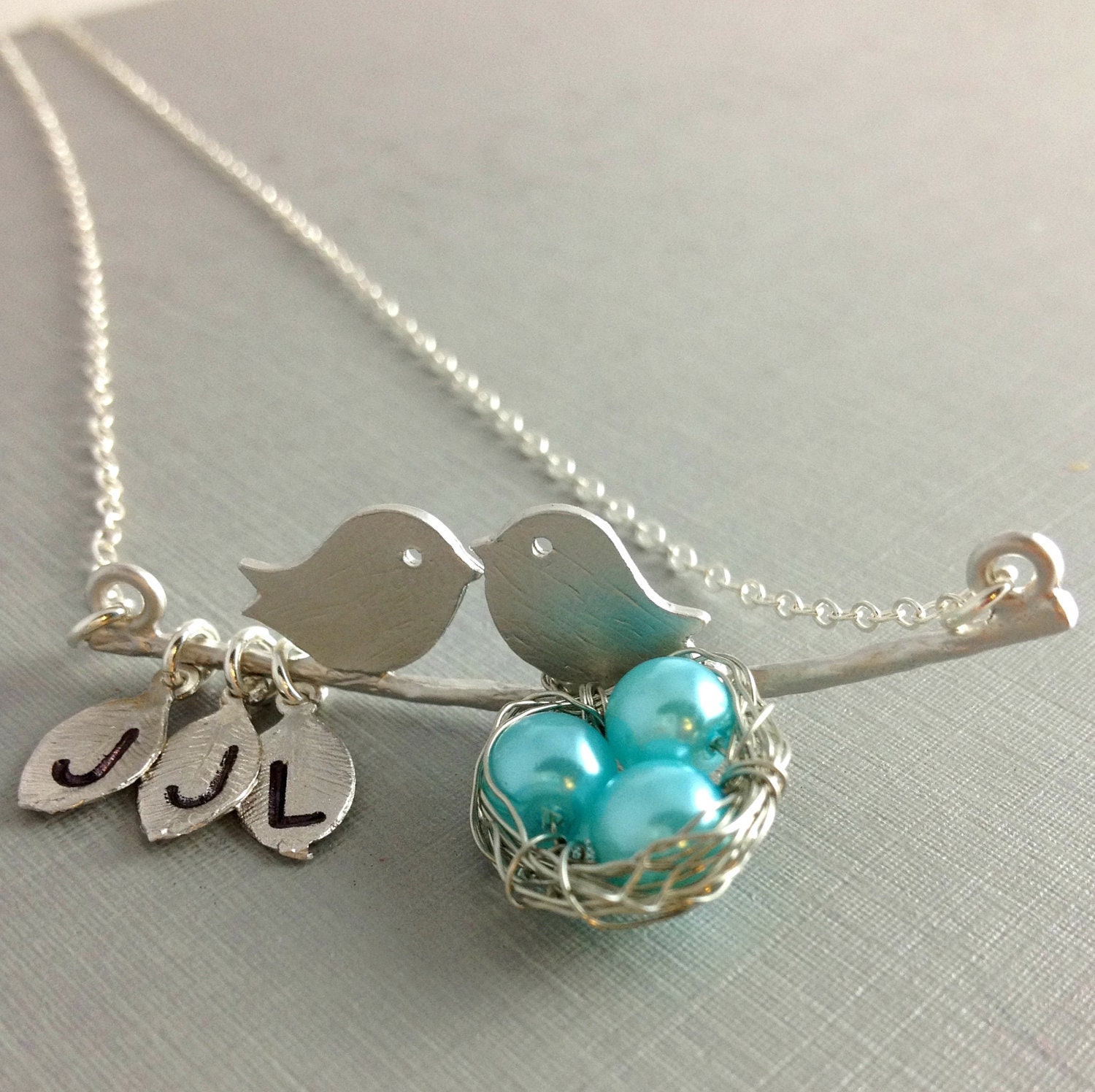 Family Necklace, Bird Necklace, Bird Nest Necklace, Baby Bird Necklace, Christmas Gift, Thanksgiving Gift, Bird Family Necklace, Mother Gif