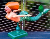 Myrt the Mermaid, Whimsical, Folk Art Wood Sculpture