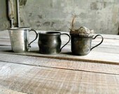 3 Vintage Silver Baby Cups