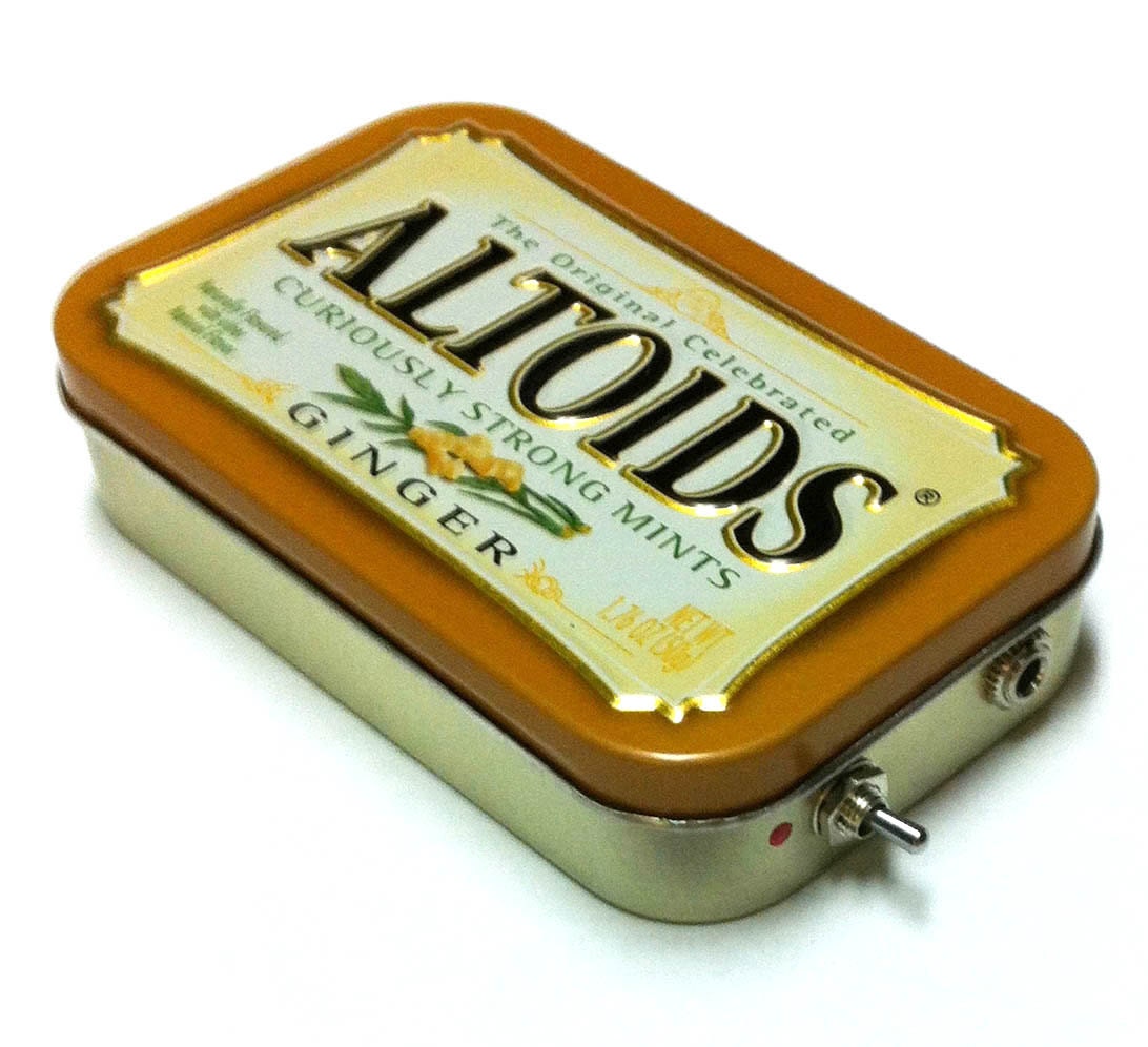 Portable Amp and Speaker for MP3 Player -Brown/Red