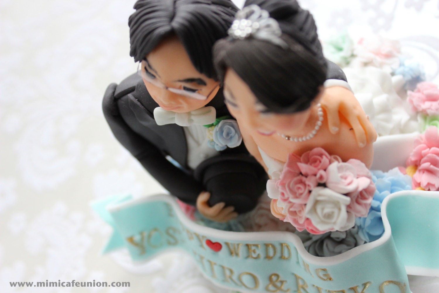 Likeness Wedding Couple Fondant Cake Topper