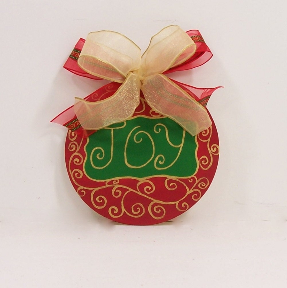 Christmas ornament elegant personalized monogram Hand-painted holiday decoration