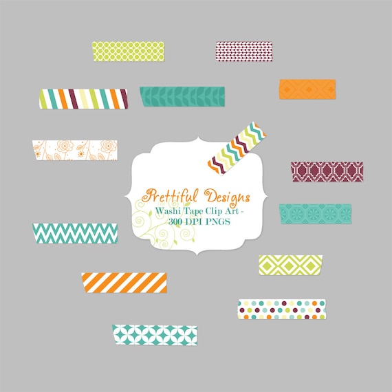 Clip Art Digital Washi Tape for personal and commercial use East (449) Il_570xn