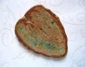 English Toffee Ceramic Leaf Pendant