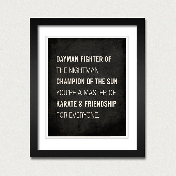 Dayman Lyrics Fighter of the Nightman 8x10 Art Print - It's Always Sunny in Philadelphia