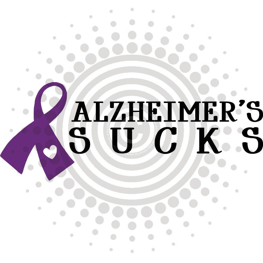 Buy ANY 2 Get 1 FREE -Alzheimer's Sucks - Vinyl Decal Sticker - Alzheimer's Awareness