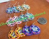 Native American Beaded Earrings - FLOWERS - Mix n match, 2 for 15