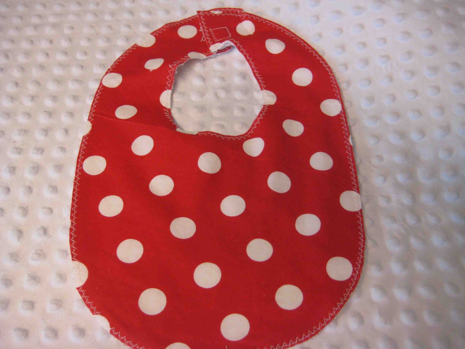 Baby/Toddler/Childrens Bibs Red and White Polka Dots Nautical