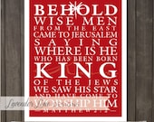 Christmas PRINTABLE 11x14 plus 11x17 Subway Art Poster Bible Verse Matthew 2:2