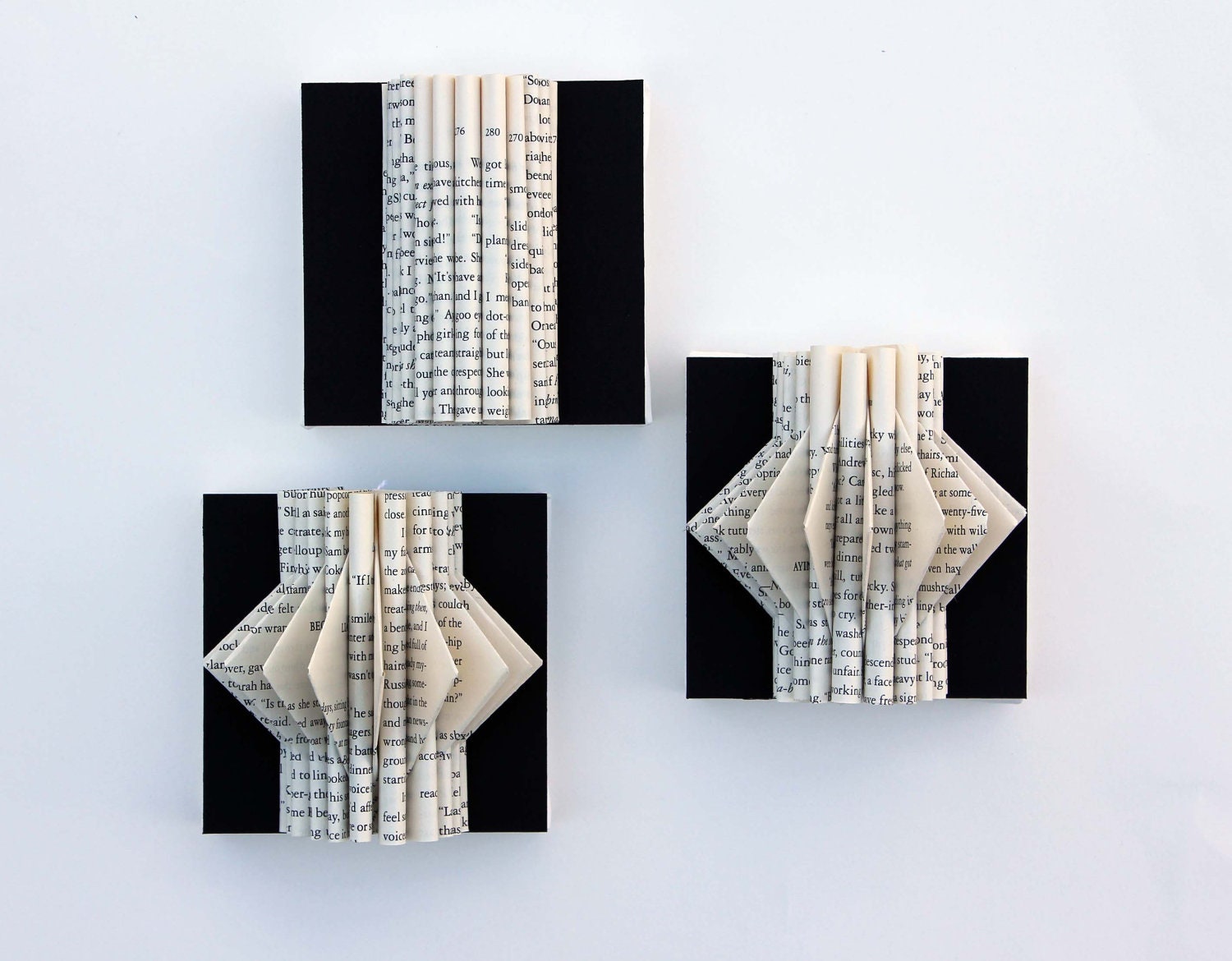 Wall Art, Mini Book Sculptures