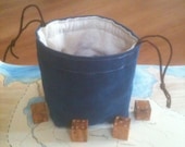 Dice Bag in Elf Blue Suede