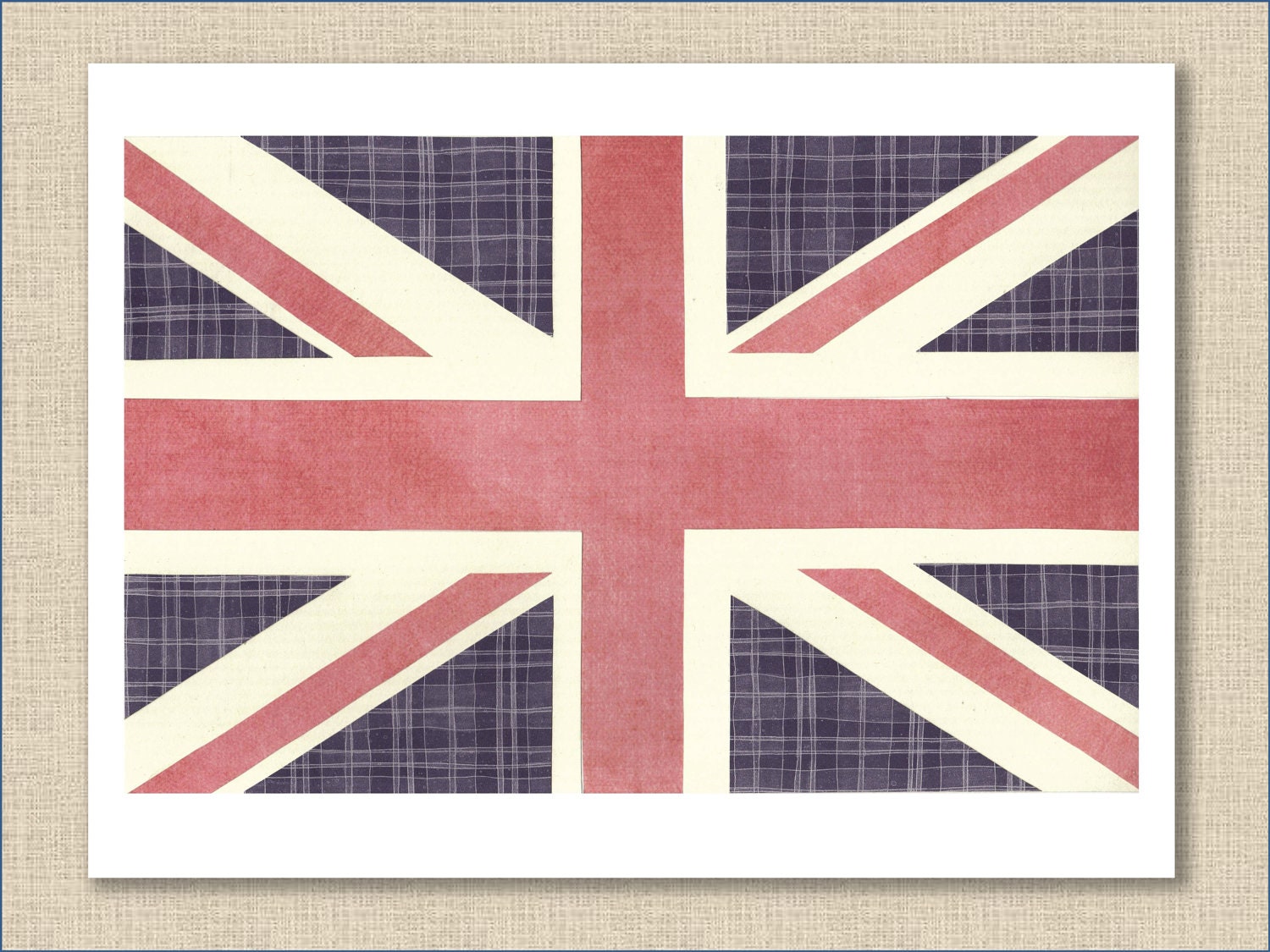 5x7 British Union Jack Flag Print