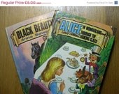 ON SALE Vintage Books Alice Wonderland Black Beauty