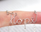 Handmade sterling silver Hope necklace