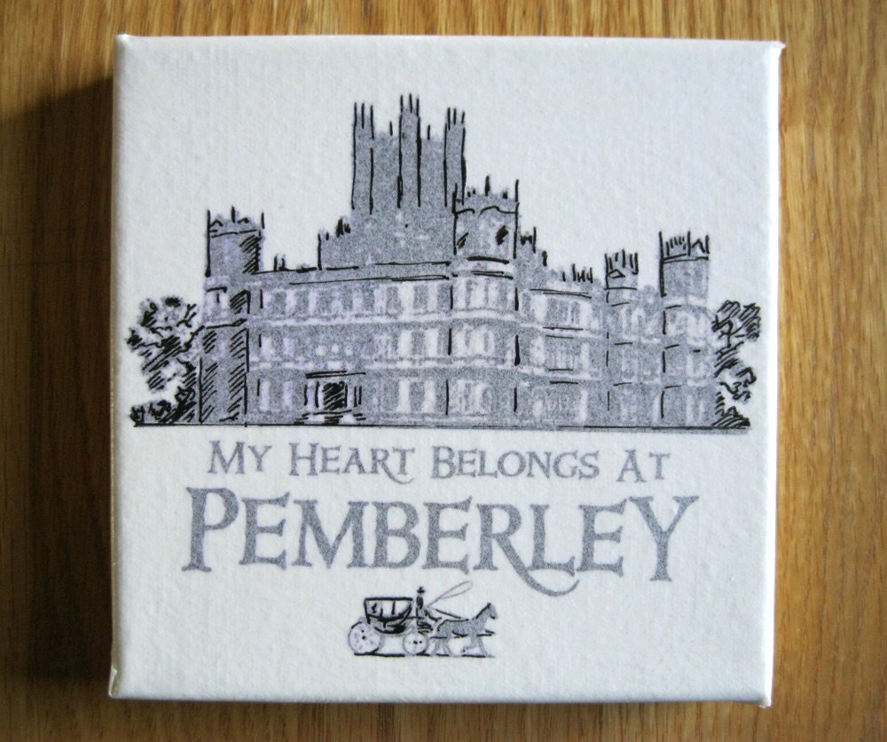 My Heart Belongs At Pemberley, print, Jane Austen, Pride and Prejudice