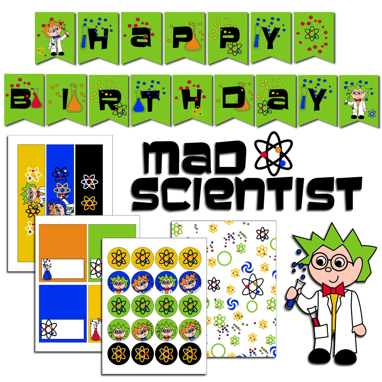 Mad Scientist Party Kit
