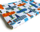 Airplane Burp Cloth - Baby Boy Bib - Eco Organic - Eco Friendly