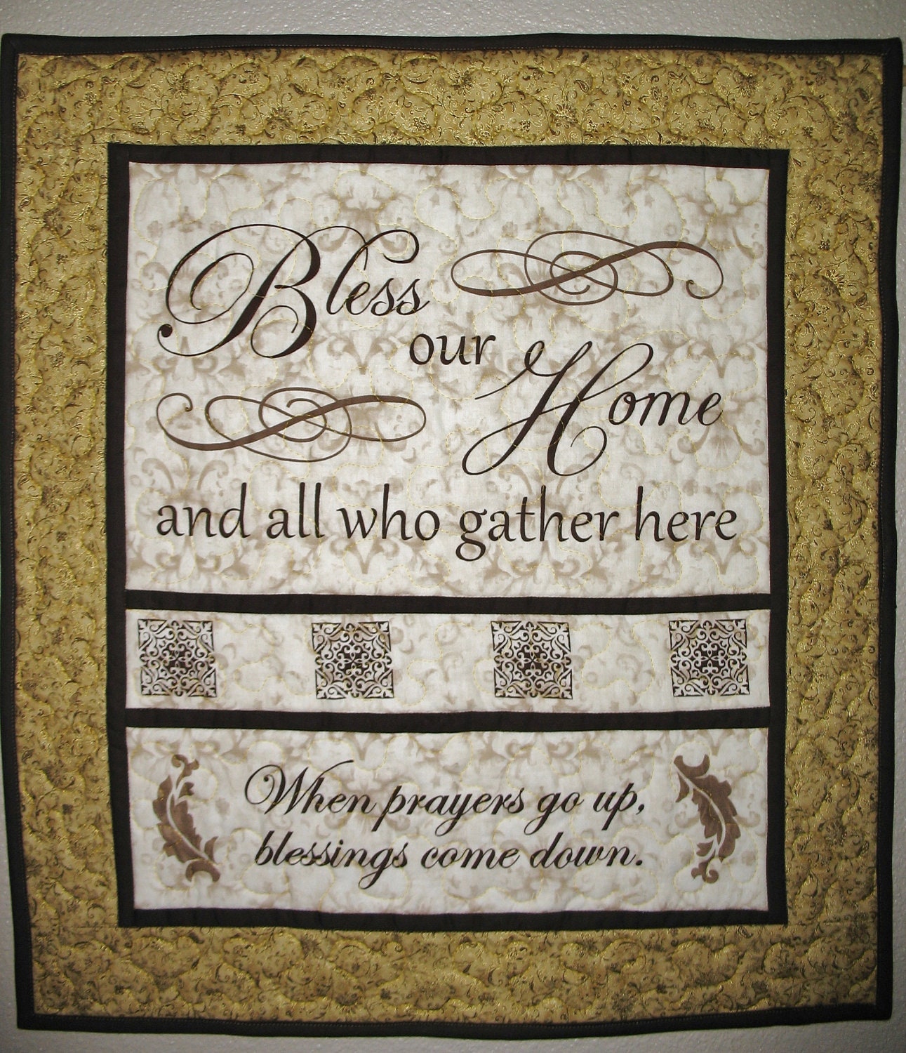Blessings Wall Hanging or Table Topper fabric from Timeless Treasures and R. Kaufman