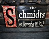 Personalized name blocks- Last name and established block