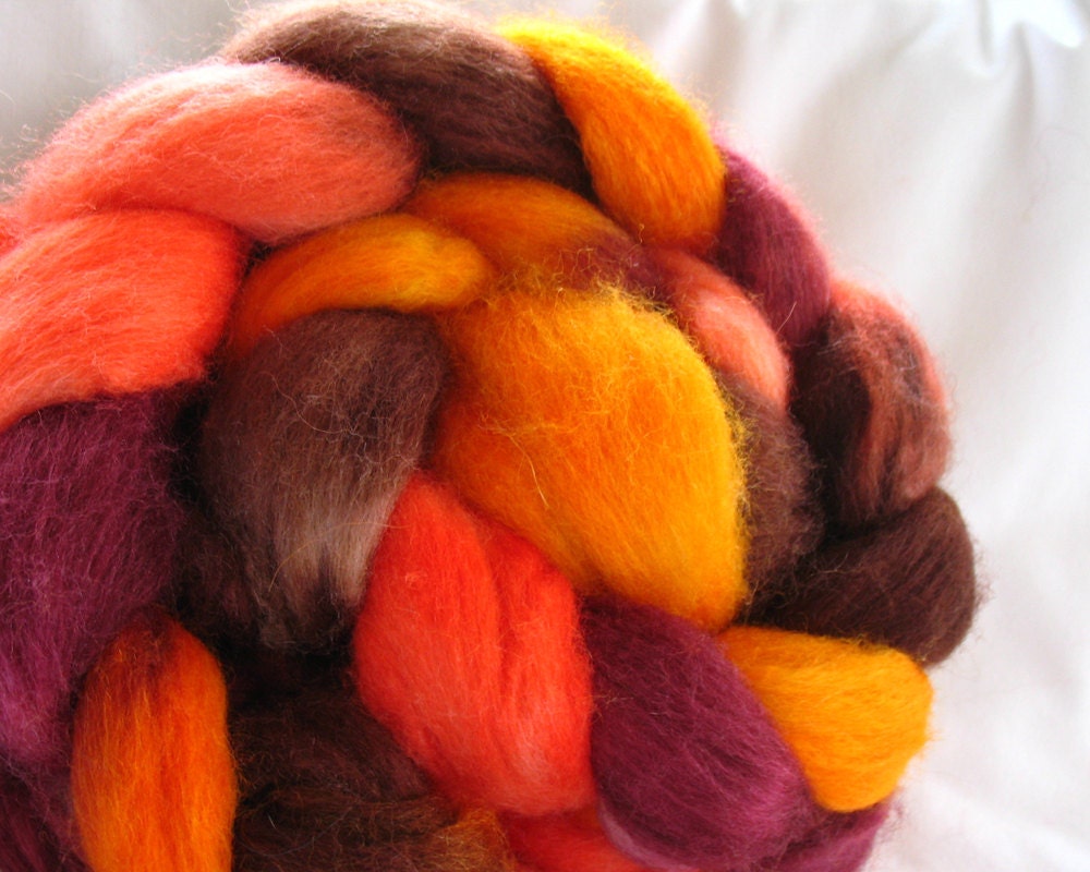 Blue Face Leicester/Tussah Silk Roving (Top) (ABS28)