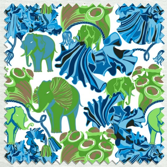 Fabric in African Cuff Pattern Jade color