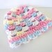 Boy Newborn Baby Hat in Blue, Green, and White Granny Style