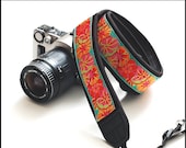 Cute camera straps  - Orange Delight  - a long camera starap - dslr Camera strap