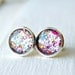firecracker silver plated post earrings