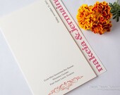 Wedding Programs / Wedding Ceremony Programs / Ceremony Programs / Wedding Booklet / Mass Booklet / / fuschia / orange / bronze