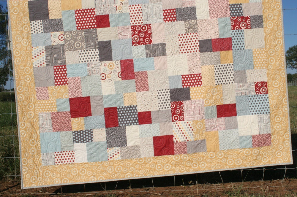 Hometown Quilt American Throw Patchwork Home Decor Blanket