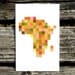 Pixel Map 'Colors of the World' Print Set of 6 // Modern World Map // Modern Art Decor // Map Art // 8 bit Pixels // Digital Print