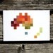 Pixel Map 'Colors of the World' Print Set of 6 // Modern World Map // Modern Art Decor // Map Art // 8 bit Pixels // Digital Print