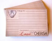 Recipe cards - Wedding Bridal Shower - 4x6 inch recipe cards - Set of 100 - DOUBLE SIDED