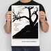Illustration, Ralph Waldo Emerson Quote, Fine Art Print and Art Poster, Nature drawing, Deer Illustration, Tree Drawing