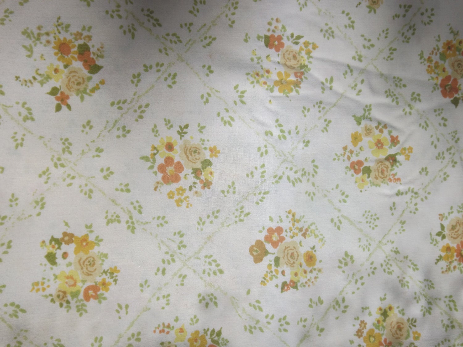 Lovely Lattice Autumn Trellis Vintage Twin Flat Sheet
