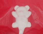Teddy Bear Child Jacket Hook . Do it Yourself project. Ceramic Bisque. Baby shower gift.