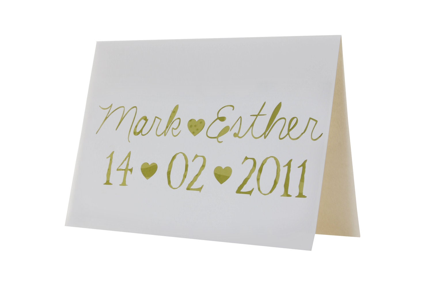 Wedding or Anniversary Keepsake Card