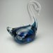 Glass Swan - Blue Aqua Glass Swan - Swan Sculpture
