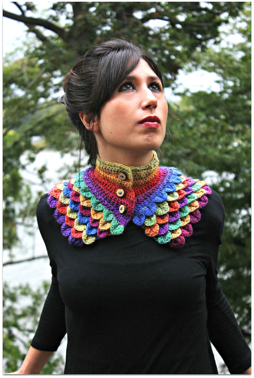 Crochet PATTERN Crocodile Stitch Cowl - Permission to Sell Finished Items