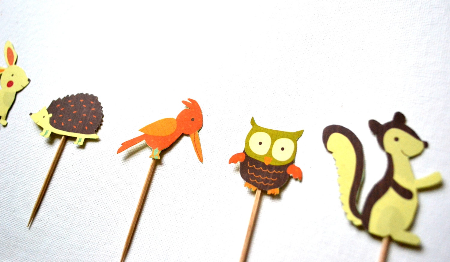 woodland creatures food flags