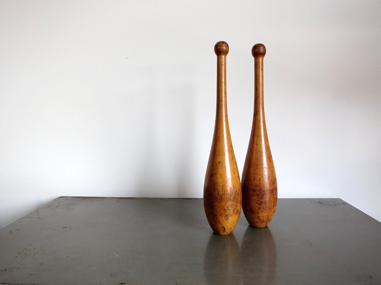 Large Pair of Indian Clubs