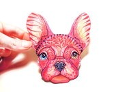 French Bulldog pet sticker, 100% waterproof vinyl label.