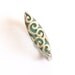 Turquoise Silver Waves ring in Sterling silver, silver spirals ring with turquoise resin, BOHO style, spring 2013
