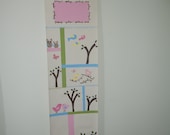 Personalized Children's Growth Chart, Birds, M2M Pottery Barn Kids Hayley Bedding