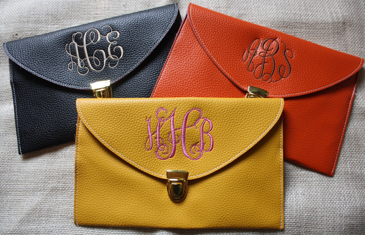 Monogrammed Women's Clutch Purse Crossbody