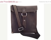 Summer Sale Leather iPad Bag New: Made in the U.S.A. - Rustic Brown Slim Traveler