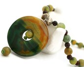 Yellow green necklace fall collection bohemian jewelry free shipping coupon canada