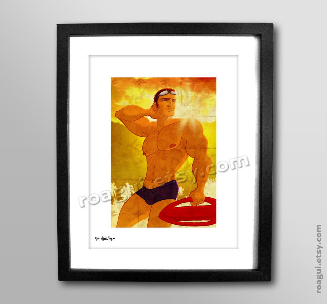 Summer Heat - 8x11 Print - baywatch - beach- hot - sun -