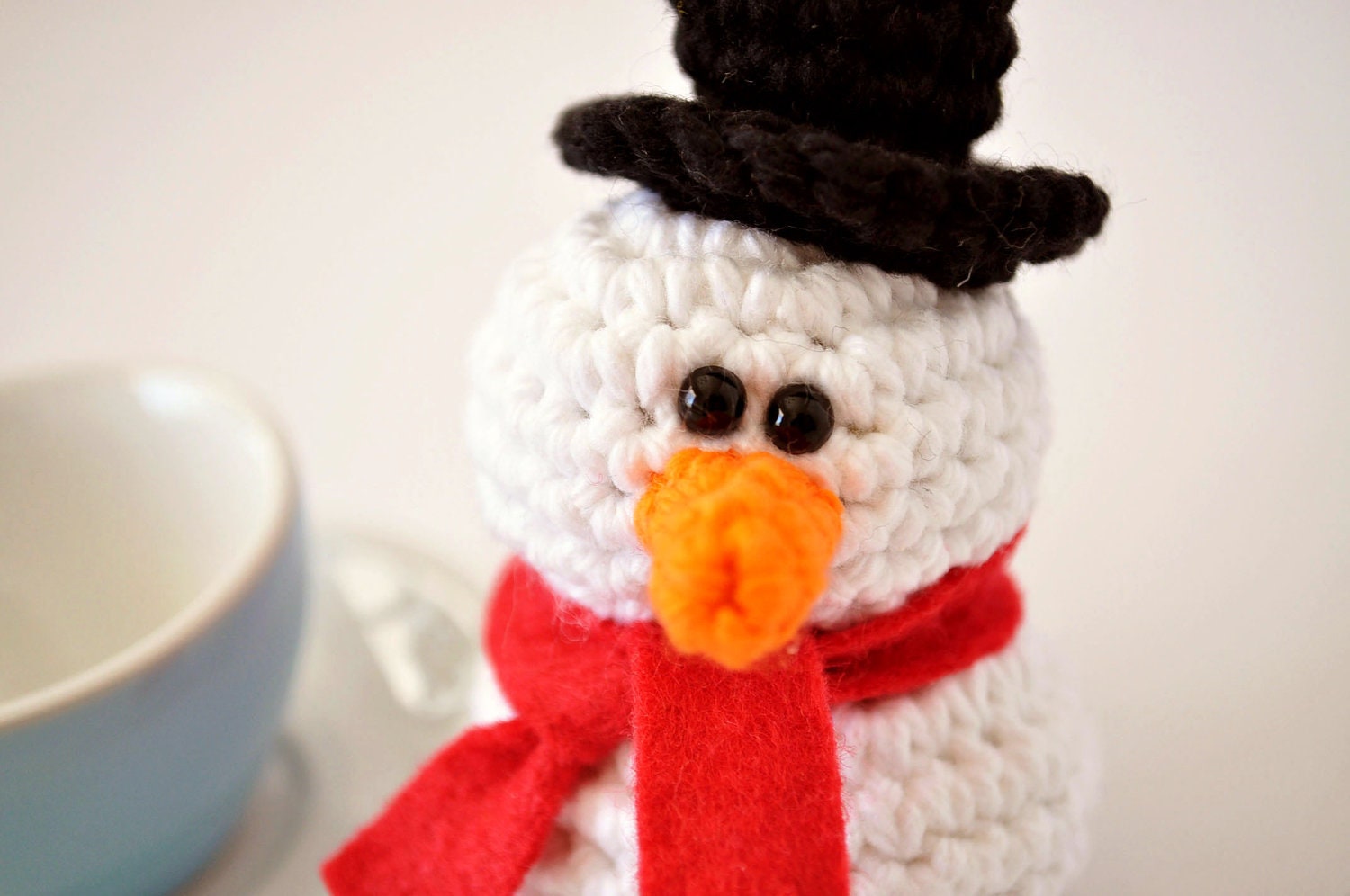 Snowman Ornament - CROCHET PDF PATTERN - ThePudgyRabbit