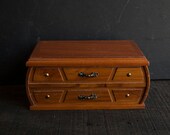 Vintage Wooden Jewelry Box- Rustic Victorian